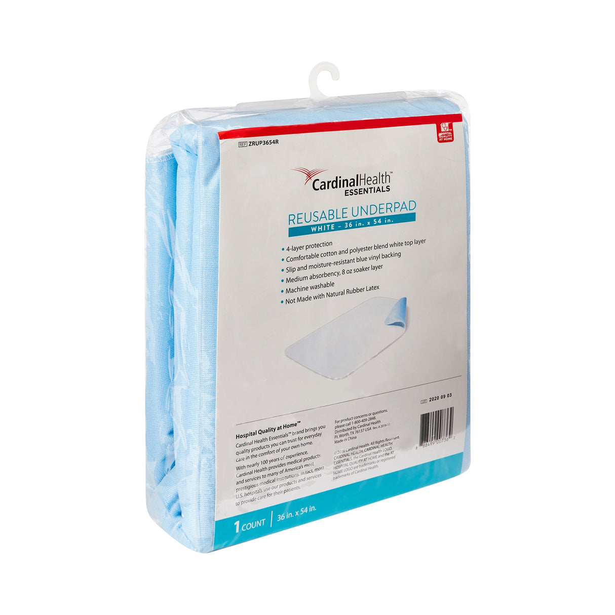 Cardinal Health Essentials Reusable Underpad 36" X 54"