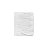 Folded white medical underpad on white background for incontinence care