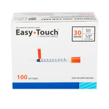 Easy Touch Insulin Syringe 30g X 1/2", 1 Ml