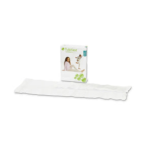 Tubifast garments box with white medical tubular bandage for wound care and dressing