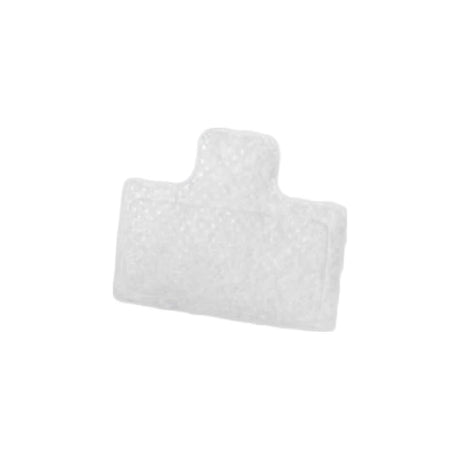 White medical foam pad for wound care on white background