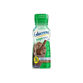 Glucerna Hunger Smart Classic Chocolate meal replacement shake bottle, 10 fl oz, front view