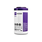 Super Sani-Cloth germicidal disposable wipes canister with purple lid, medical disinfectant