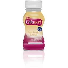 Bottle of Enfaport infant formula ready-to-use liquid, for medical nutrition support