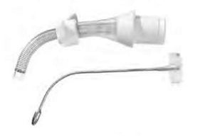 Medical tracheostomy tube with flexible connector and suction catheter