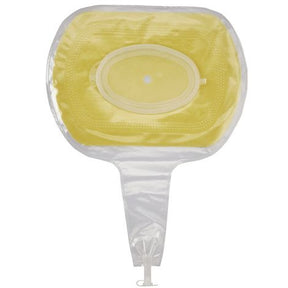 Fistula wound pouch with tap closure and transparent drainage section, medical supply