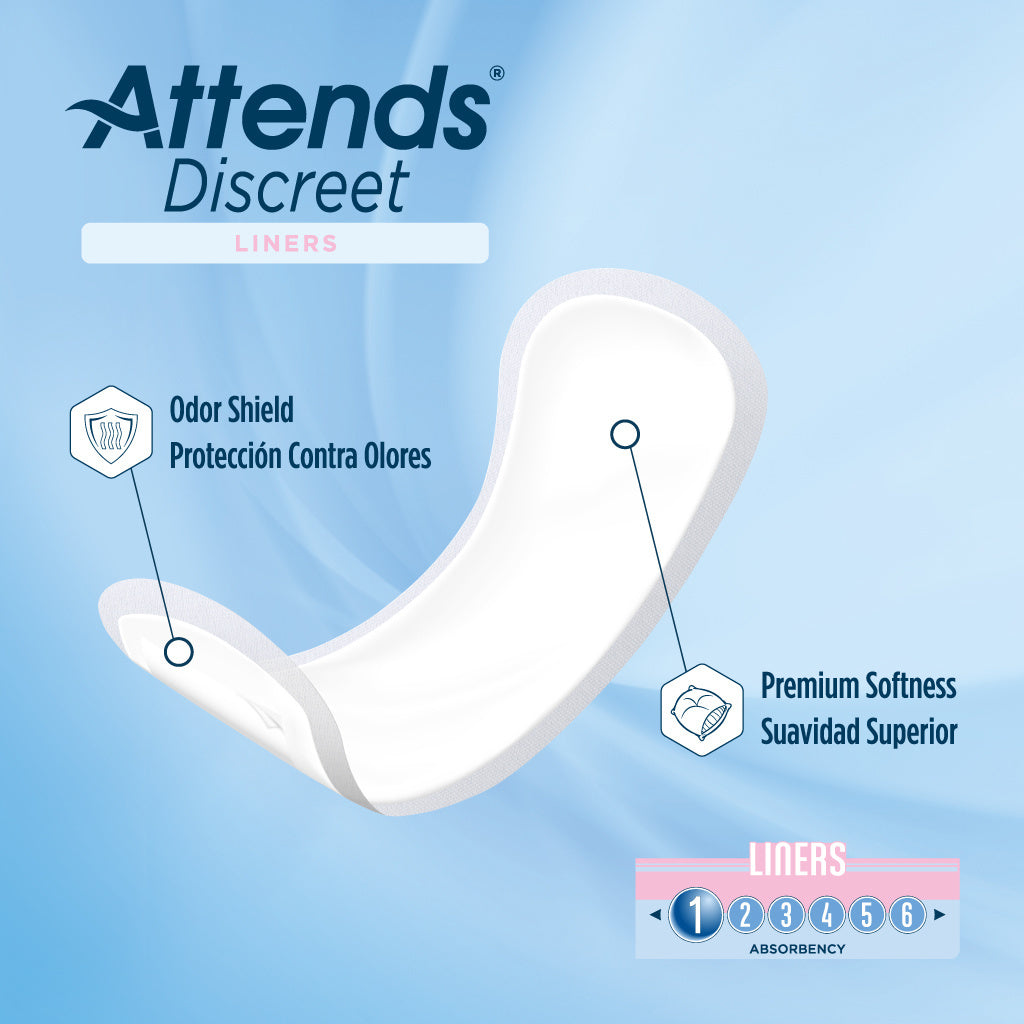 Attends Discreet Women's Panty Liners