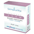 Simpurity silicone foam wound dressing box, ionic silver, 4x5 inch, 12 pads