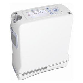 Portable oxygen concentrator device with digital display and control buttons