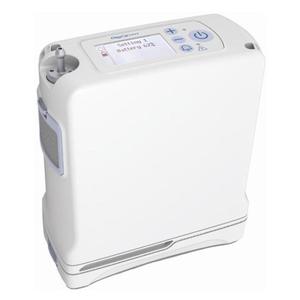 Portable oxygen concentrator device with digital display and control buttons