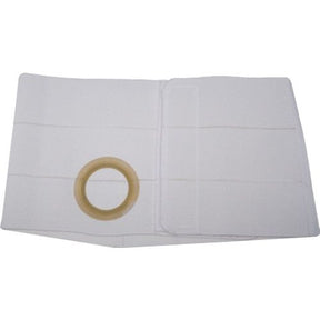 Wide right-sided stoma support belt with elastic design for ostomy care