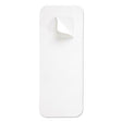 Rectangular white adhesive medical patch with one corner peeling, on white background