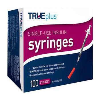 TRUEplus® Single-Use Insulin Syringes (100 Count)