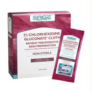 2% Chlorhexidine Gluconate Cloth, 7.5" X 7.5"