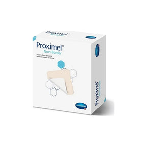 Proximel Non-Border silicone foam dressing box for wound care, Hartmann packaging