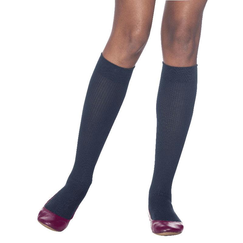 146c Casual Cotton Calf, 15-20mmhg, Women's, Size B, Black