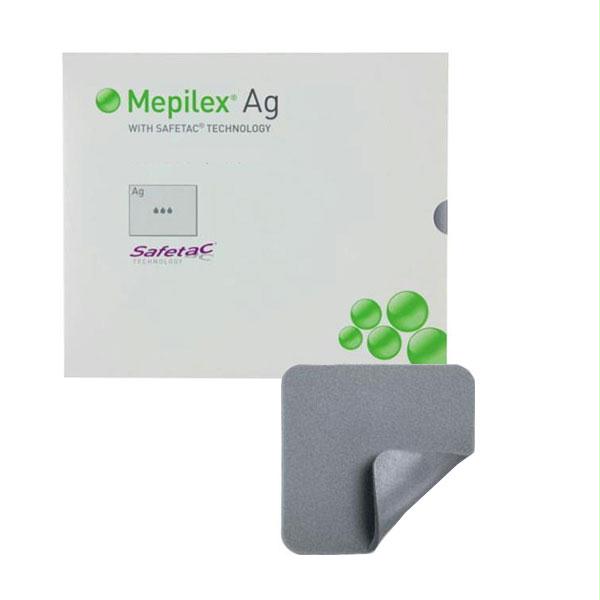 Mepilex Ag 4" X 5" Antimicrobial Foam Dressing, Silver, Sterile, 5 Pcs/box