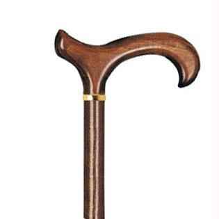 Men's Derby Handle Cane, Brown Stain, 36" - 37"