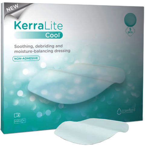 Kerralite Cool Non-adhesive Hydrogel Sheet Cover Dressing Combination, 4.7" X 3.3"