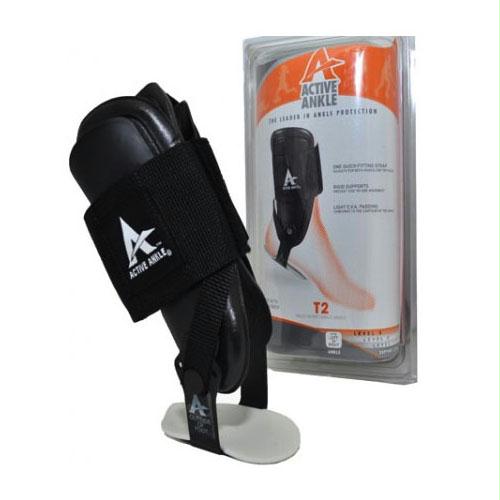 Active Ankle T2 Rigid Ankle Brace, Black, Large