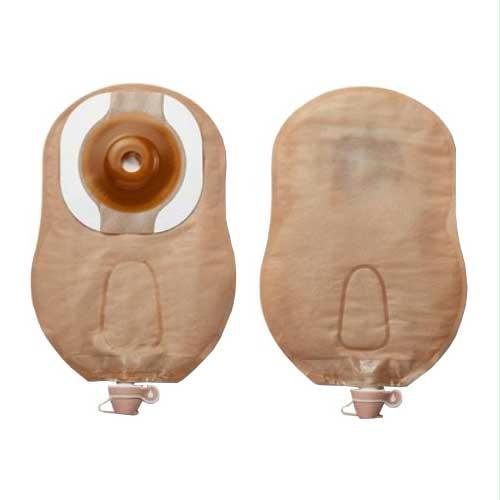 Premier Convex Flextend Urostomy Pouch With Belt Tabs 5/8" (16mm) Pre-cut With Tape, Beige