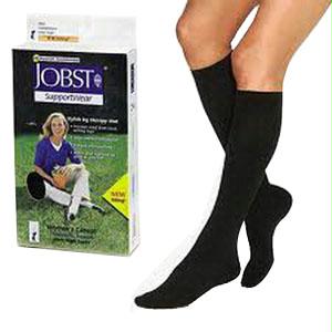 Sensifoot Knee-high Mild Compression Diabetic Sock Large, Black