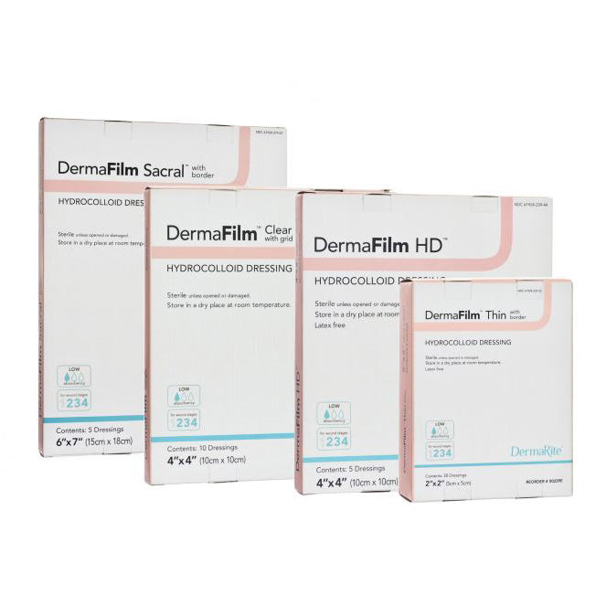 Dermafilm Hd Hydrocolloid Dressing 4" X 4"