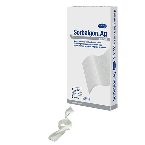 Sorbalgon Ag Calcium Alginate Dressing, 1" X 12" Ribbon