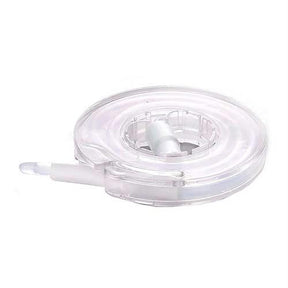 Clear medical adhesive tape dispenser with transparent roll for medical supplies