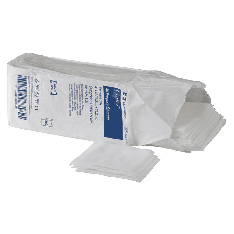 Curity All Purpose Sterile Non-woven Sponge 4" X 4", 4-ply