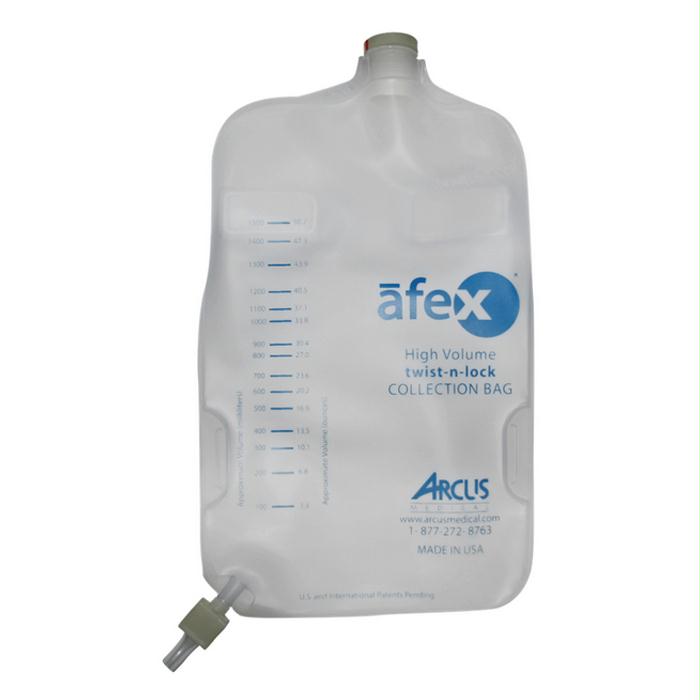 Afex Collection Bag, Direct Connect, 1000ml, Extra Capacity, Non-vented