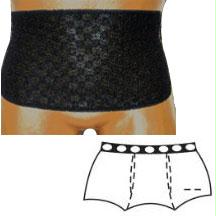 Options Open Crotch With Built-in Barrier/support, Black, Dual Stoma, Small 4-5, Hips 33" - 37"