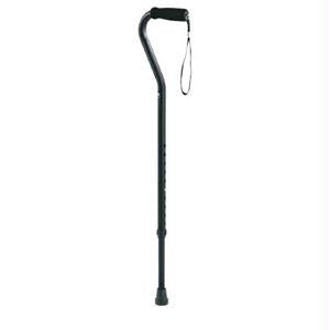 Black Adjustable Offset Aluminum Cane