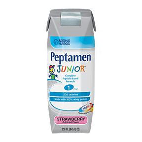 Peptamen Junior Strawberry Flavor Liquid 8 Oz. Can