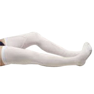 Anti-embolism Thigh-high Seamless Elastic Stockings Medium Short, White