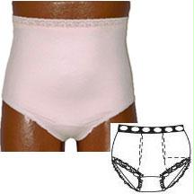 Options Ladies' Basic With Built-in Barrier/support, Light Yellow, Dual Stoma, X-large 10, Hips 41" - 45"