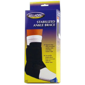 Bell-horn Stabilizing Ankle Brace, Medium 12" - 13" Ankle Circumference, Black