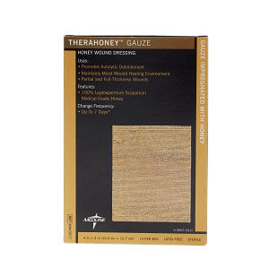 Therahoney Gauze Honey Sheet Dressings, 4" X 5"