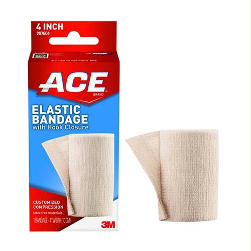 Ace Elastic Bandage With Hook Closure, 4"