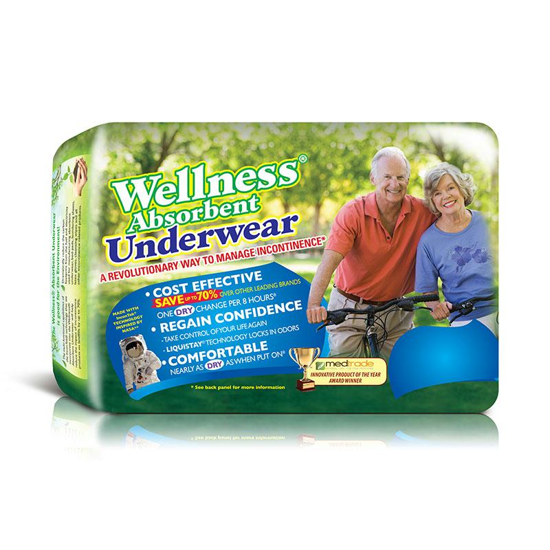 Wellness Absorbent Underwear Large 30" - 40"