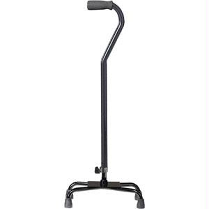 Quad Cane With Large Base And Vinyl Contoured Grip, Chrome