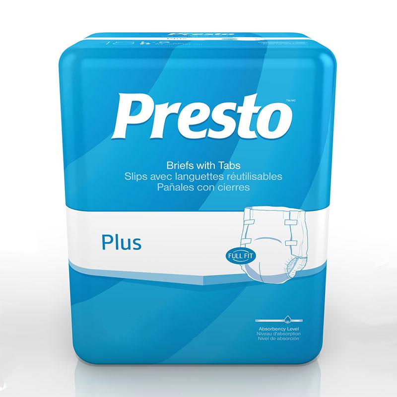 Presto Breathable Brief, Value Plus Absorbency, Large, 45"-58"