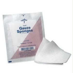 Caring Non-sterile Woven Gauze Sponge 4" X 4", 8-ply