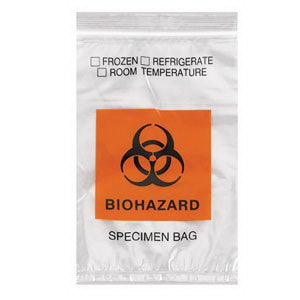 Biohazard Bag, 2 Ml, 6 X 9, Orange