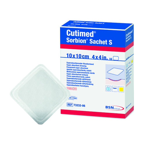 Cutimed Sorbion Sachet S Dressing, 4" X 4"