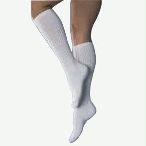 Sensifoot Knee-high Mild Compression Diabetic Sock Large, White