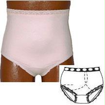 Options Ladies' Basic With Built-in Barrier/support, Light Yellow, Left-side Stoma, Xx-large 11-12, Hips 47" - 49"