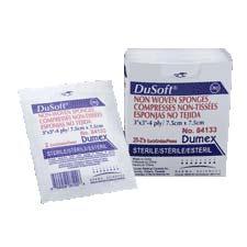 Dusoft Sterile Non-woven Sponge 3" X 3", 4-ply