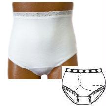 Options Ladies' Basic With Built-in Barrier/support, White, Right-side Stoma, X-large 10, Hips 45" - 47"