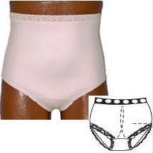 Options Ladies' Basic With Built-in Barrier/support, Light Yellow, Center Stoma, Xx-large 11-12, Hips 47" - 49"